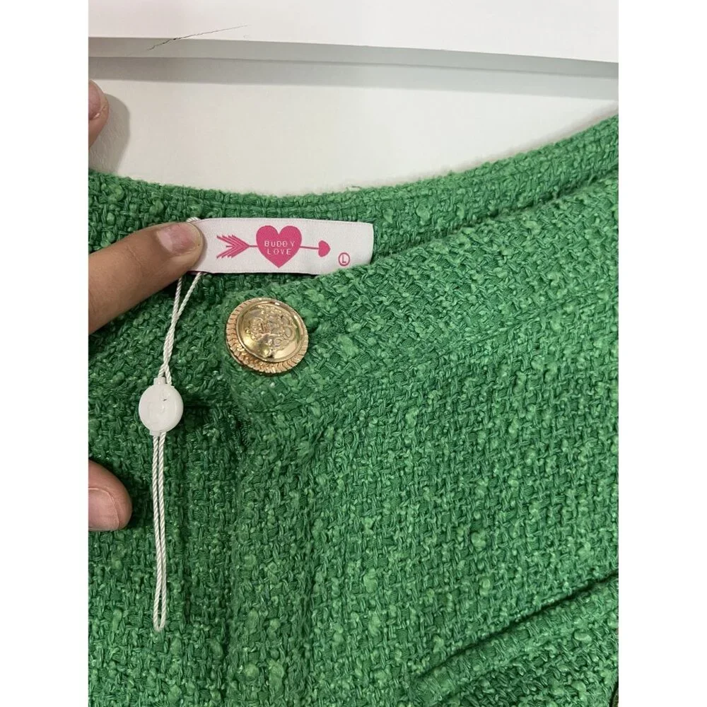 Buddy Love Green High Waist Shorts - Picture 4 of 6